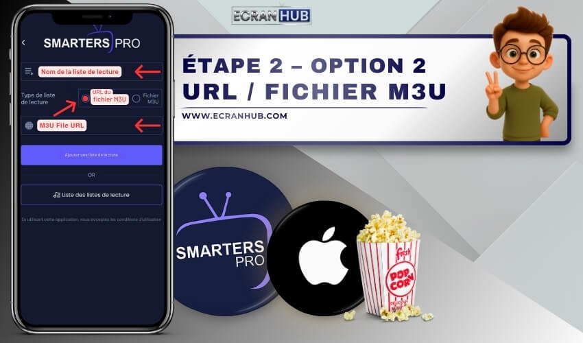 Option 2 – URL _ Fichier M3U