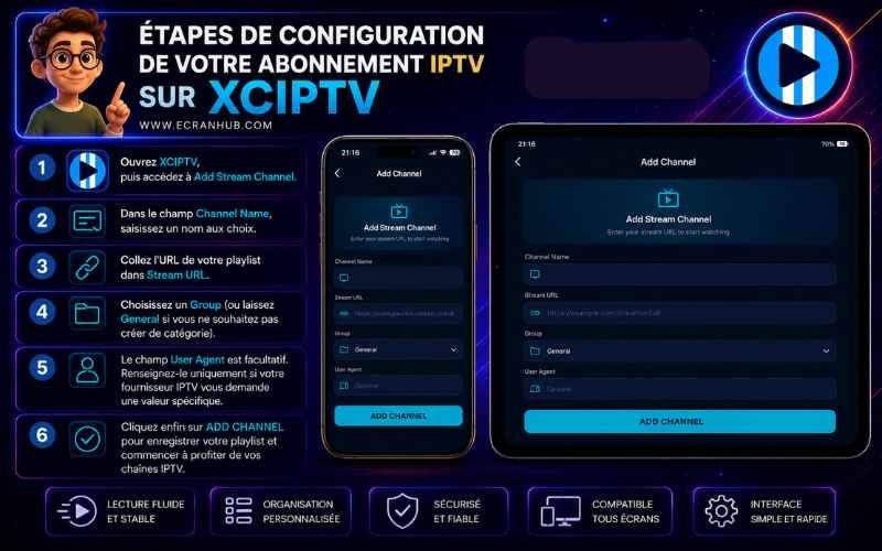 Configuration IPTV Sur XCIPTV